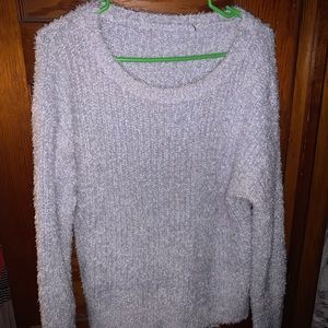 Fuzzy light blue sweater